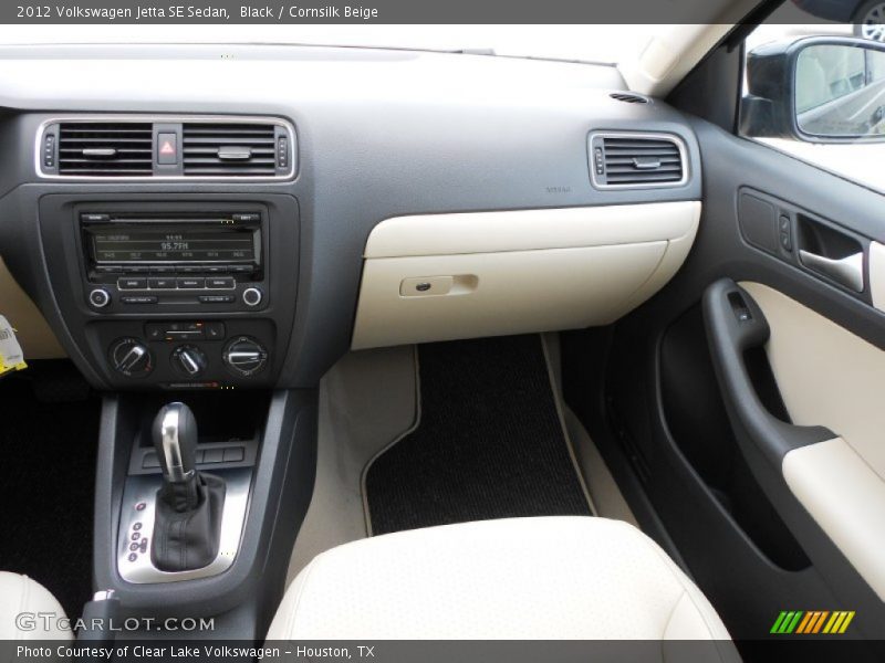 Black / Cornsilk Beige 2012 Volkswagen Jetta SE Sedan