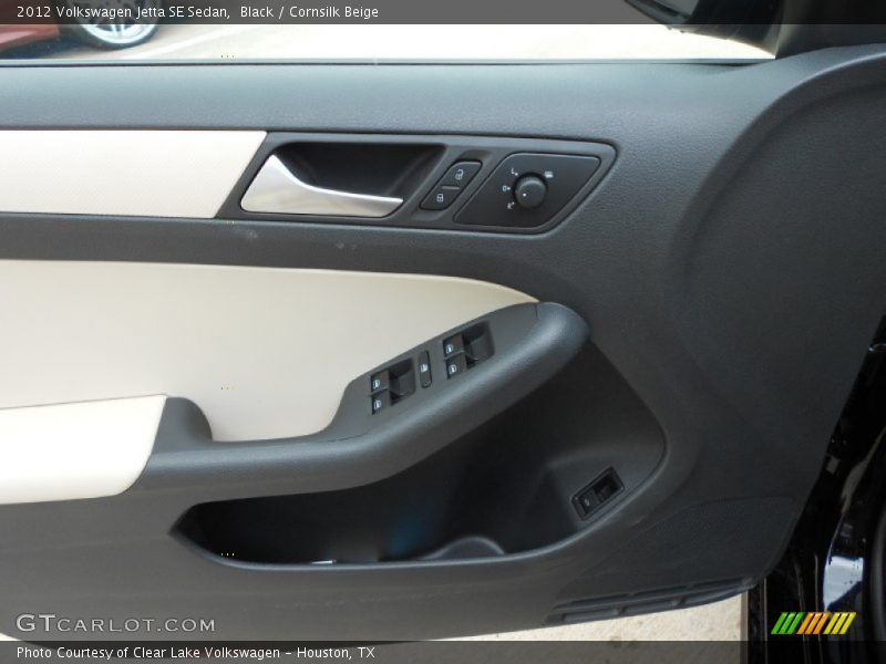 Black / Cornsilk Beige 2012 Volkswagen Jetta SE Sedan