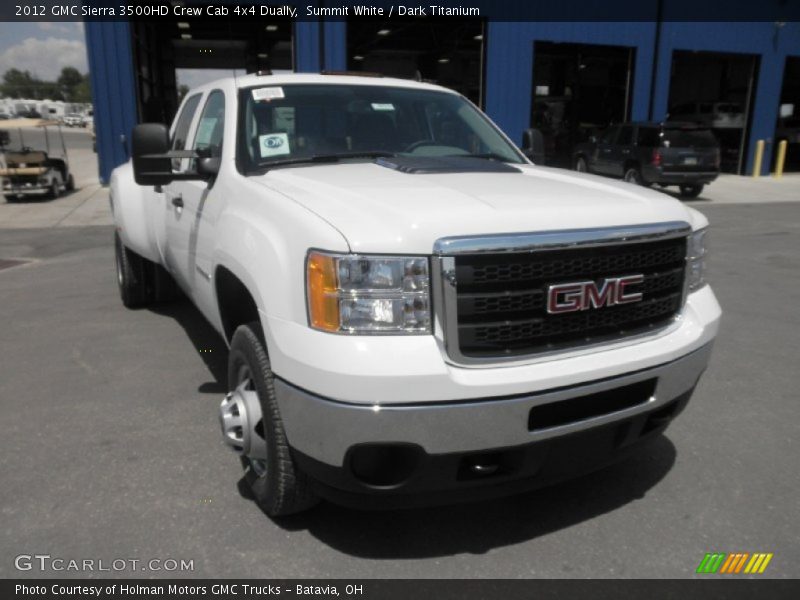 Summit White / Dark Titanium 2012 GMC Sierra 3500HD Crew Cab 4x4 Dually