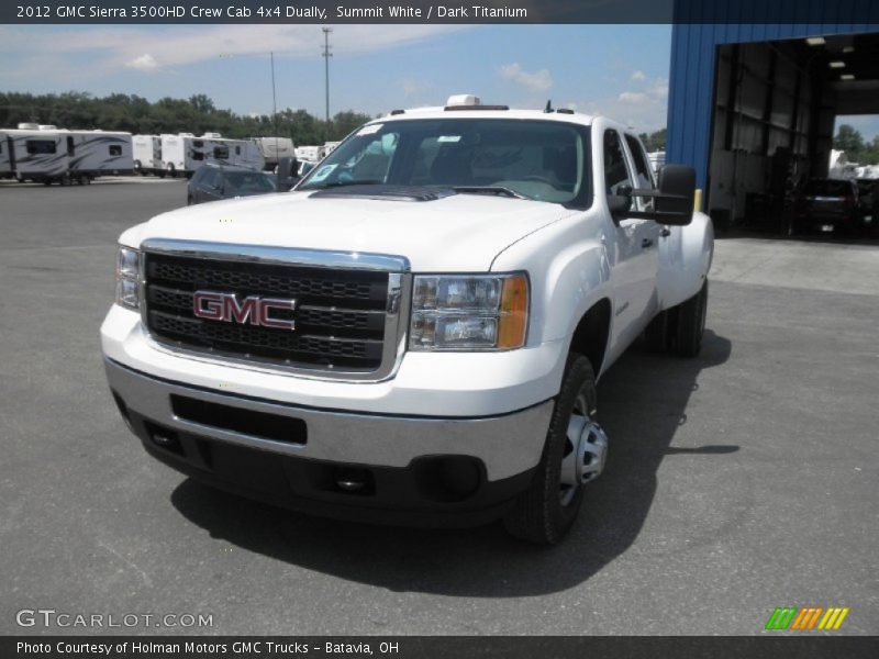 Summit White / Dark Titanium 2012 GMC Sierra 3500HD Crew Cab 4x4 Dually