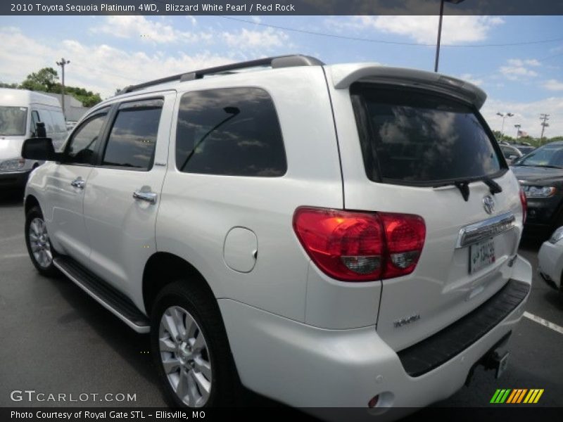 Blizzard White Pearl / Red Rock 2010 Toyota Sequoia Platinum 4WD