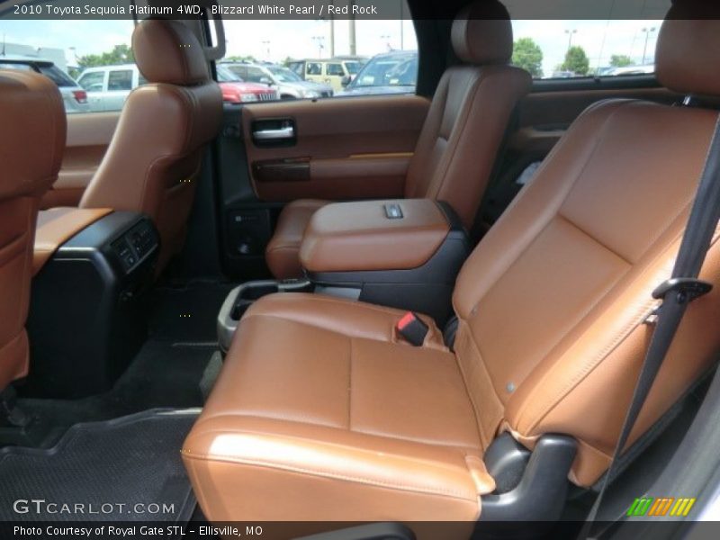 Blizzard White Pearl / Red Rock 2010 Toyota Sequoia Platinum 4WD