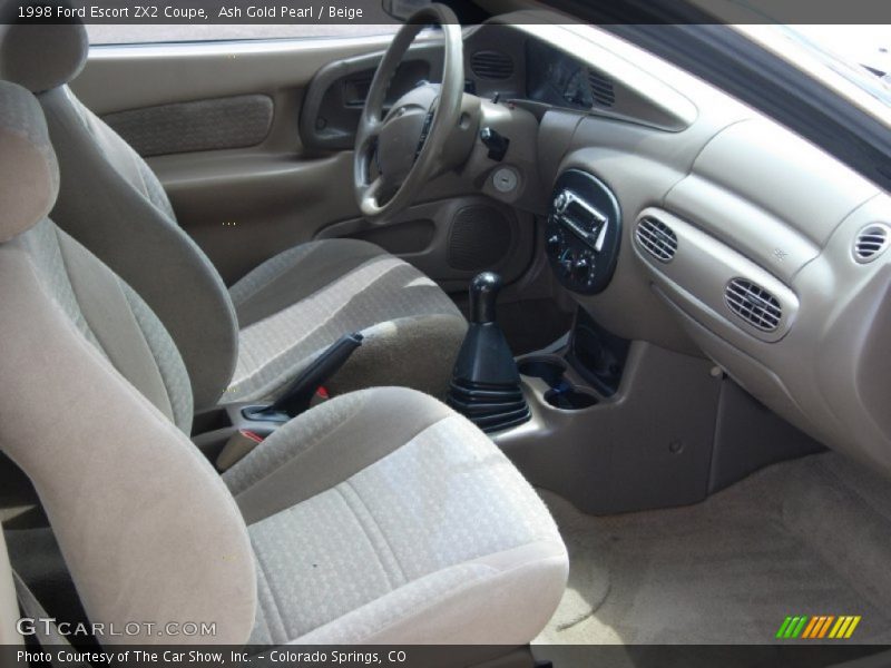 Ash Gold Pearl / Beige 1998 Ford Escort ZX2 Coupe