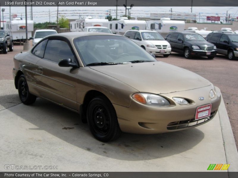 Ash Gold Pearl / Beige 1998 Ford Escort ZX2 Coupe