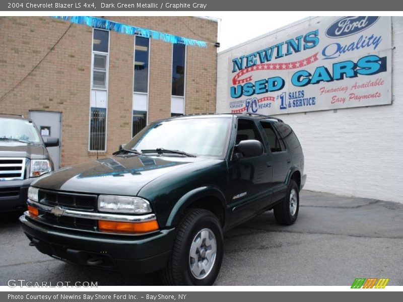 Dark Green Metallic / Graphite Gray 2004 Chevrolet Blazer LS 4x4