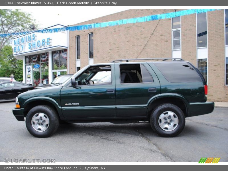 Dark Green Metallic / Graphite Gray 2004 Chevrolet Blazer LS 4x4