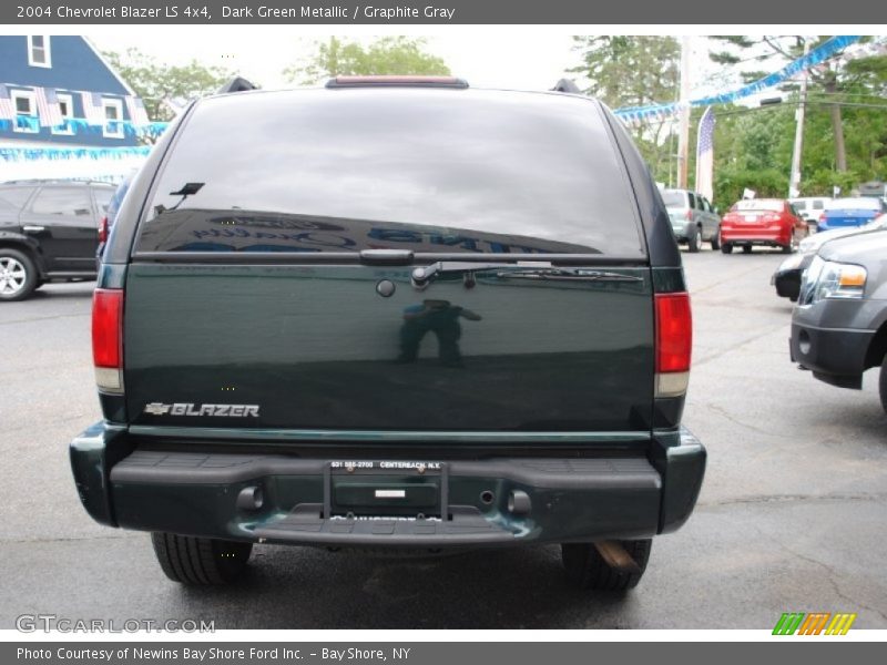 Dark Green Metallic / Graphite Gray 2004 Chevrolet Blazer LS 4x4