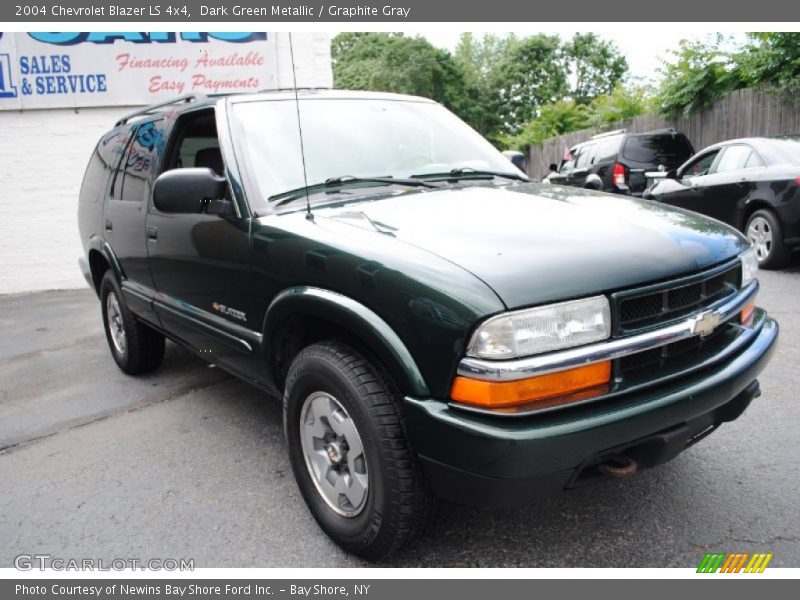 Dark Green Metallic / Graphite Gray 2004 Chevrolet Blazer LS 4x4
