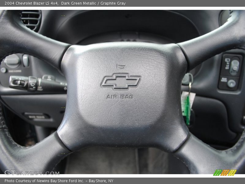 Dark Green Metallic / Graphite Gray 2004 Chevrolet Blazer LS 4x4