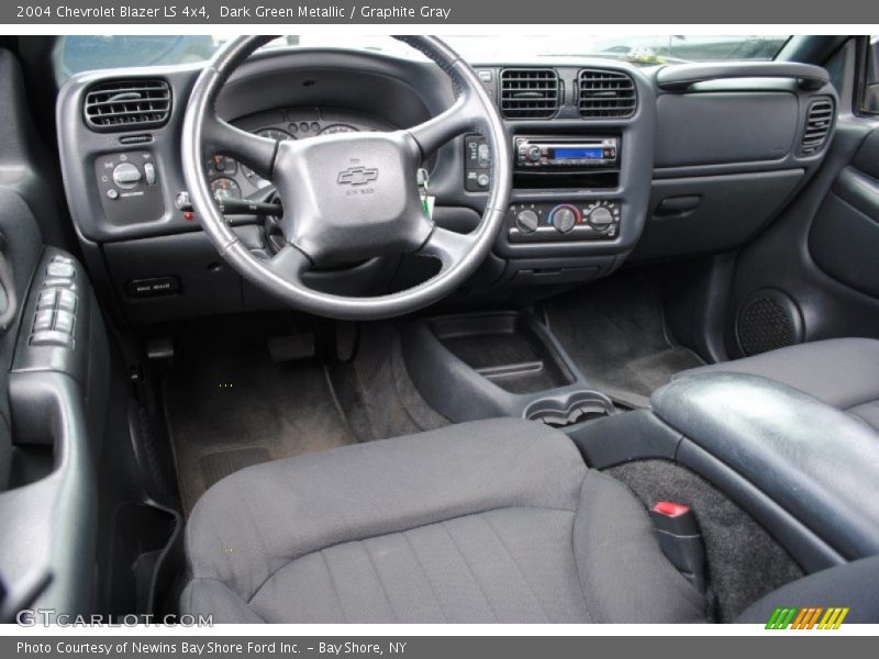 Dark Green Metallic / Graphite Gray 2004 Chevrolet Blazer LS 4x4