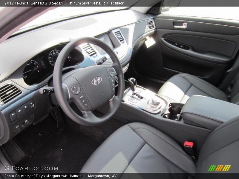 Platinum Silver Metallic / Jet Black 2012 Hyundai Genesis 3.8 Sedan