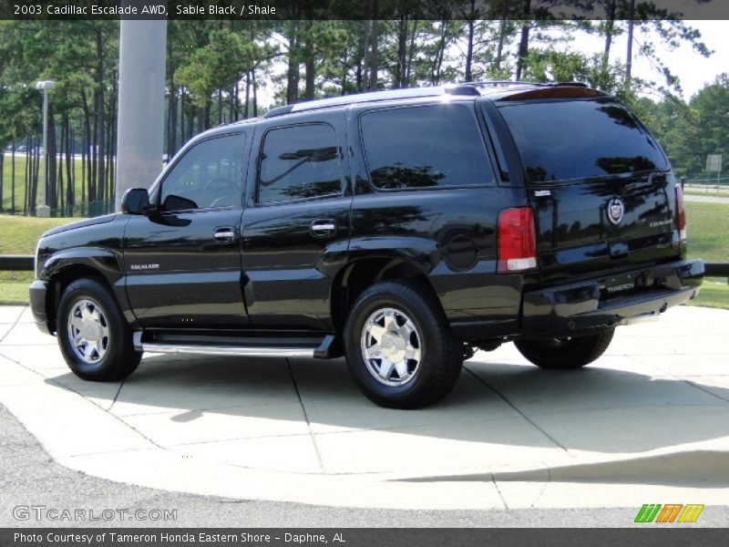 Sable Black / Shale 2003 Cadillac Escalade AWD