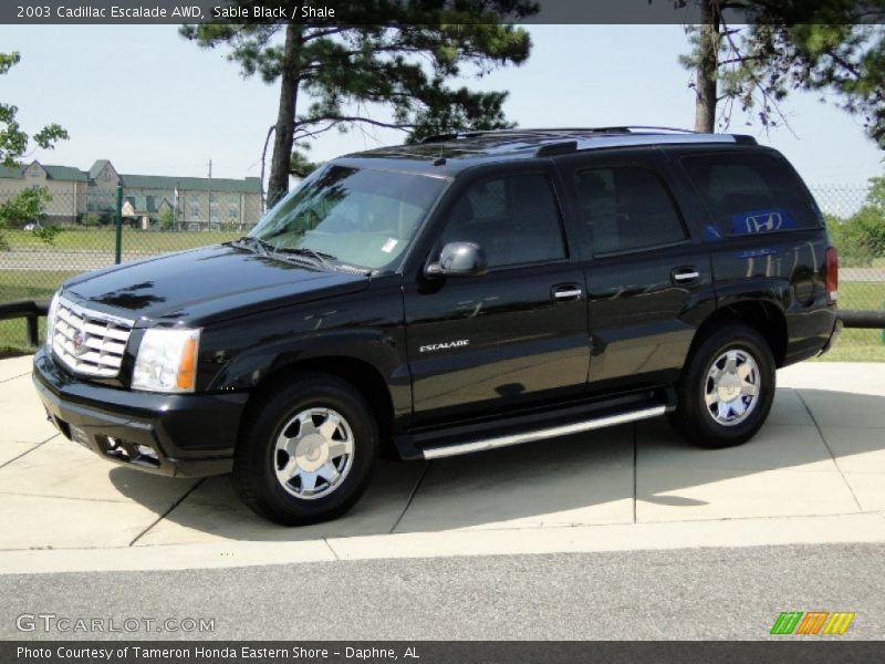 Sable Black / Shale 2003 Cadillac Escalade AWD