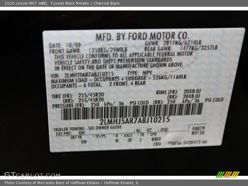 UH - 2010 Lincoln MKT AWD