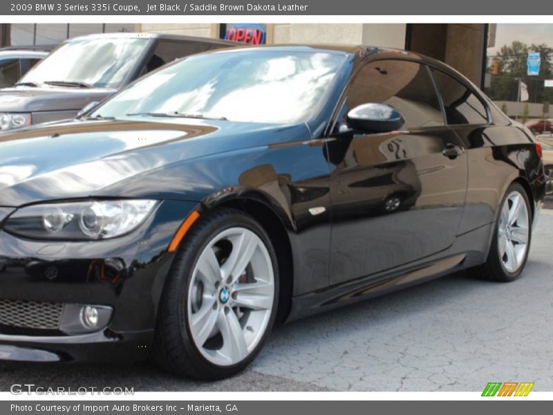 Jet Black / Saddle Brown Dakota Leather 2009 BMW 3 Series 335i Coupe