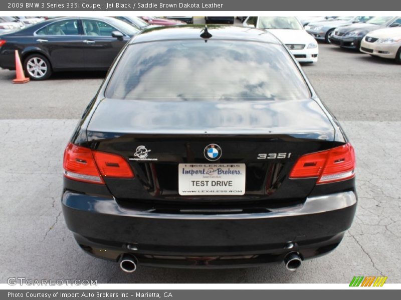 Jet Black / Saddle Brown Dakota Leather 2009 BMW 3 Series 335i Coupe