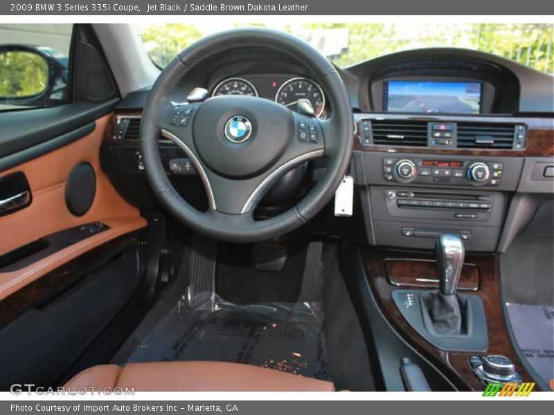 Jet Black / Saddle Brown Dakota Leather 2009 BMW 3 Series 335i Coupe