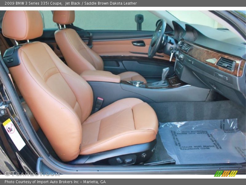 Jet Black / Saddle Brown Dakota Leather 2009 BMW 3 Series 335i Coupe