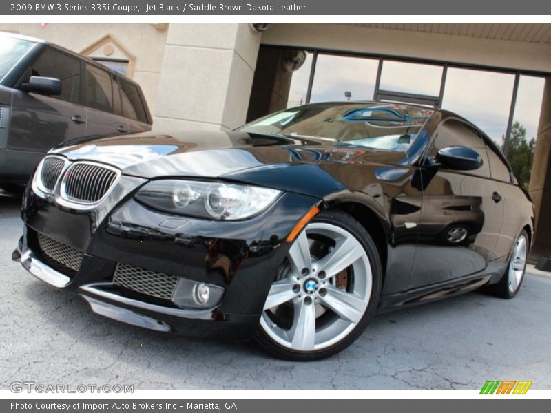 Jet Black / Saddle Brown Dakota Leather 2009 BMW 3 Series 335i Coupe