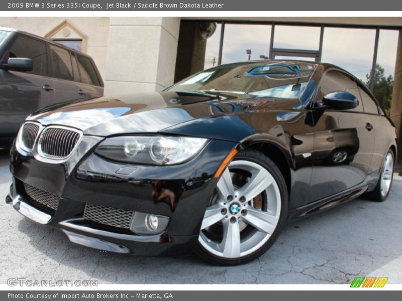 Jet Black / Saddle Brown Dakota Leather 2009 BMW 3 Series 335i Coupe