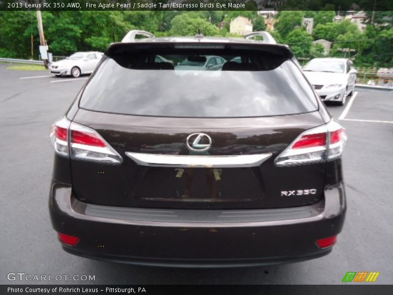 Fire Agate Pearl / Saddle Tan/Espresso Birds Eye Maple 2013 Lexus RX 350 AWD