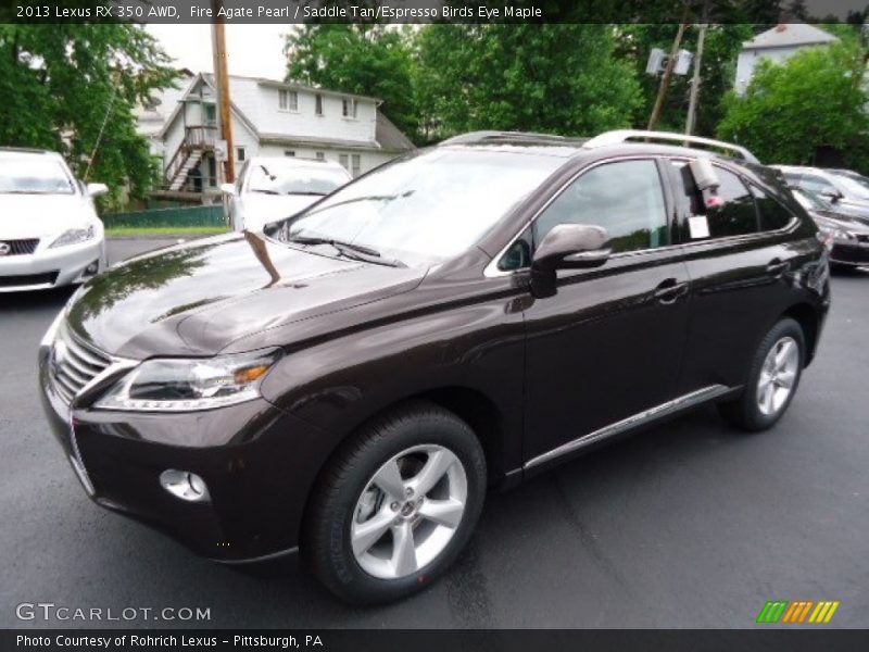 Fire Agate Pearl / Saddle Tan/Espresso Birds Eye Maple 2013 Lexus RX 350 AWD