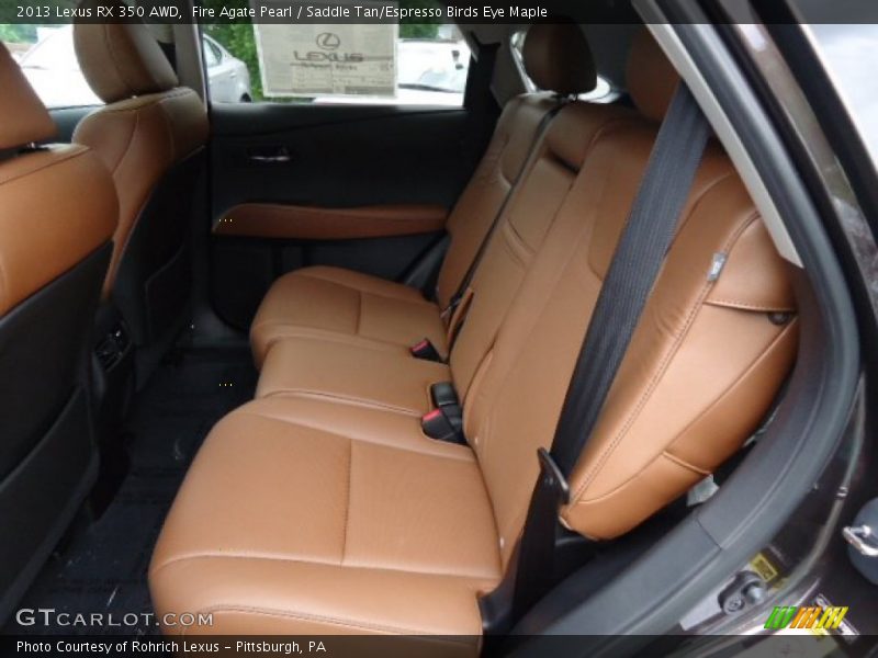 Fire Agate Pearl / Saddle Tan/Espresso Birds Eye Maple 2013 Lexus RX 350 AWD