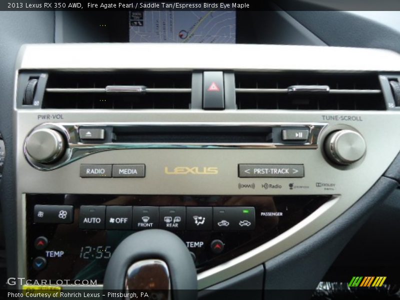 Fire Agate Pearl / Saddle Tan/Espresso Birds Eye Maple 2013 Lexus RX 350 AWD