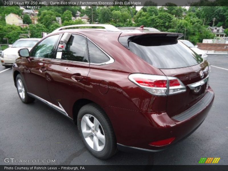 Claret Red Mica / Parchment/Espresso Birds Eye Maple 2013 Lexus RX 350 AWD