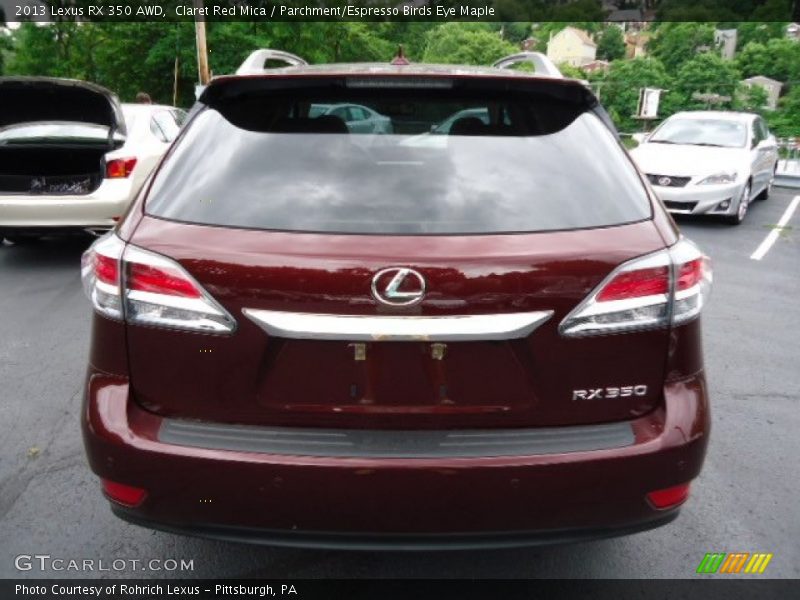 Claret Red Mica / Parchment/Espresso Birds Eye Maple 2013 Lexus RX 350 AWD