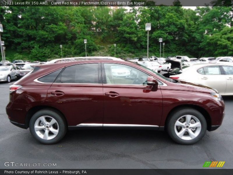 Claret Red Mica / Parchment/Espresso Birds Eye Maple 2013 Lexus RX 350 AWD