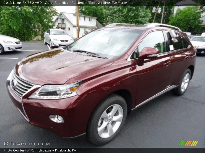 Claret Red Mica / Parchment/Espresso Birds Eye Maple 2013 Lexus RX 350 AWD