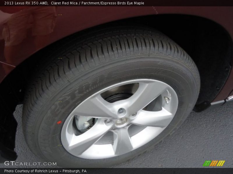 Claret Red Mica / Parchment/Espresso Birds Eye Maple 2013 Lexus RX 350 AWD