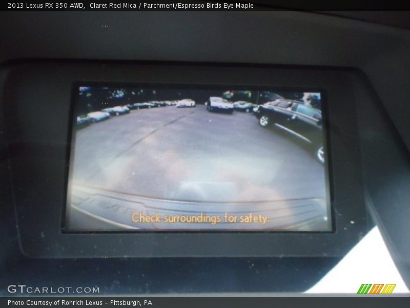 Claret Red Mica / Parchment/Espresso Birds Eye Maple 2013 Lexus RX 350 AWD