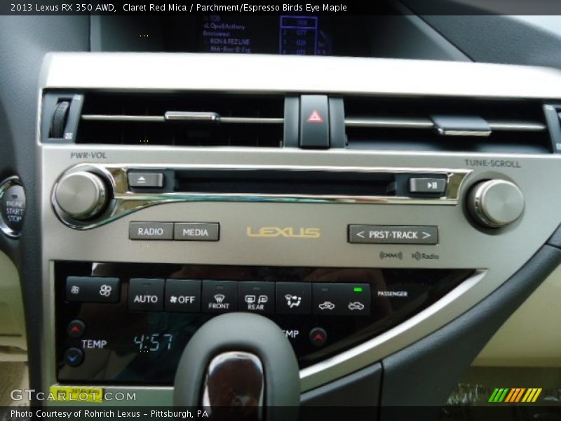 Claret Red Mica / Parchment/Espresso Birds Eye Maple 2013 Lexus RX 350 AWD