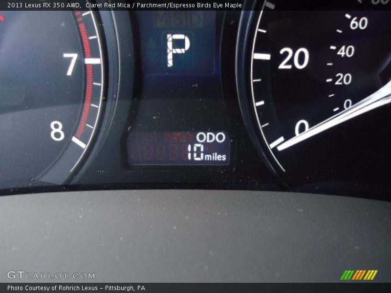Claret Red Mica / Parchment/Espresso Birds Eye Maple 2013 Lexus RX 350 AWD