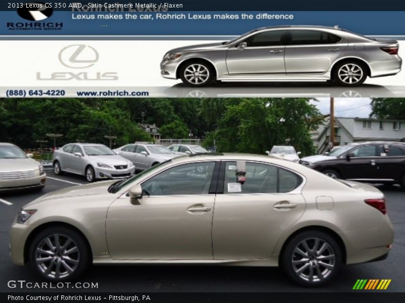 Satin Cashmere Metallic / Flaxen 2013 Lexus GS 350 AWD