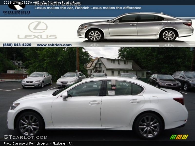 Starfire White Pearl / Flaxen 2013 Lexus GS 350 AWD