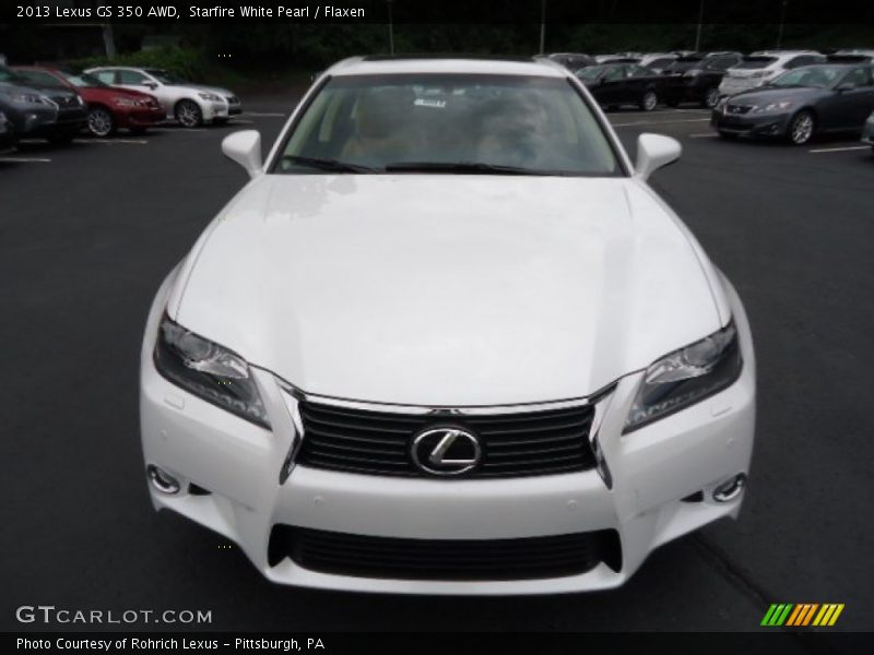 Starfire White Pearl / Flaxen 2013 Lexus GS 350 AWD