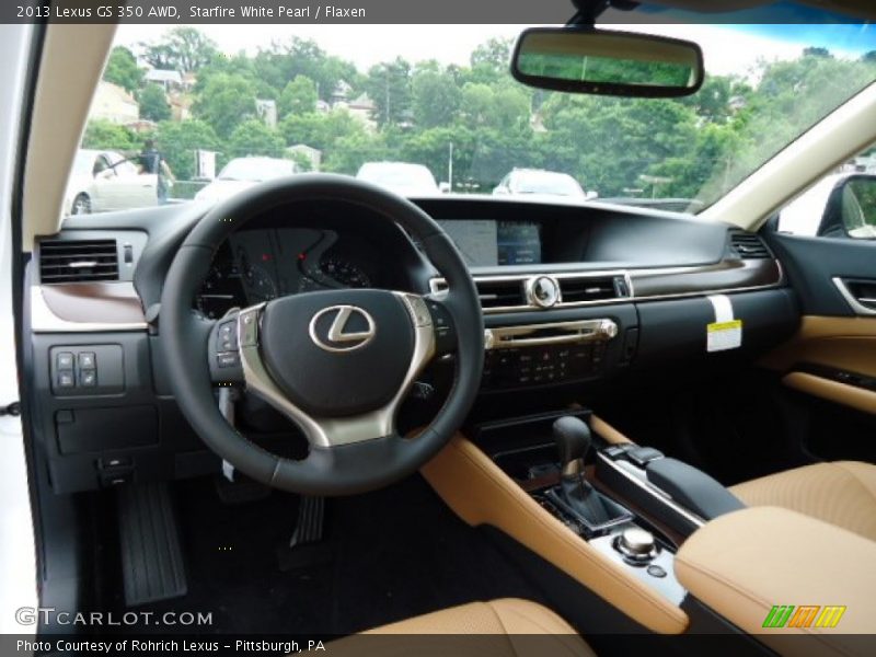 Starfire White Pearl / Flaxen 2013 Lexus GS 350 AWD