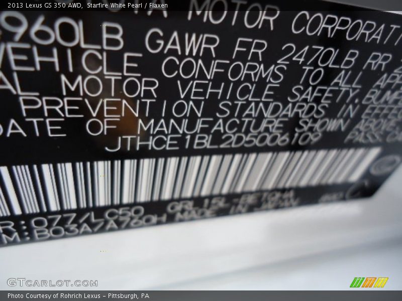 Starfire White Pearl / Flaxen 2013 Lexus GS 350 AWD