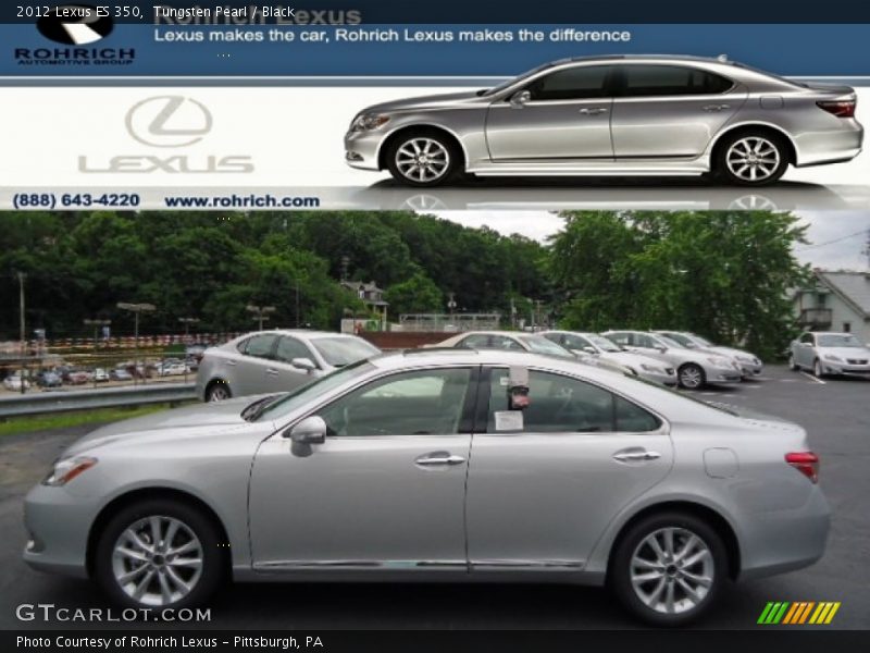 Tungsten Pearl / Black 2012 Lexus ES 350