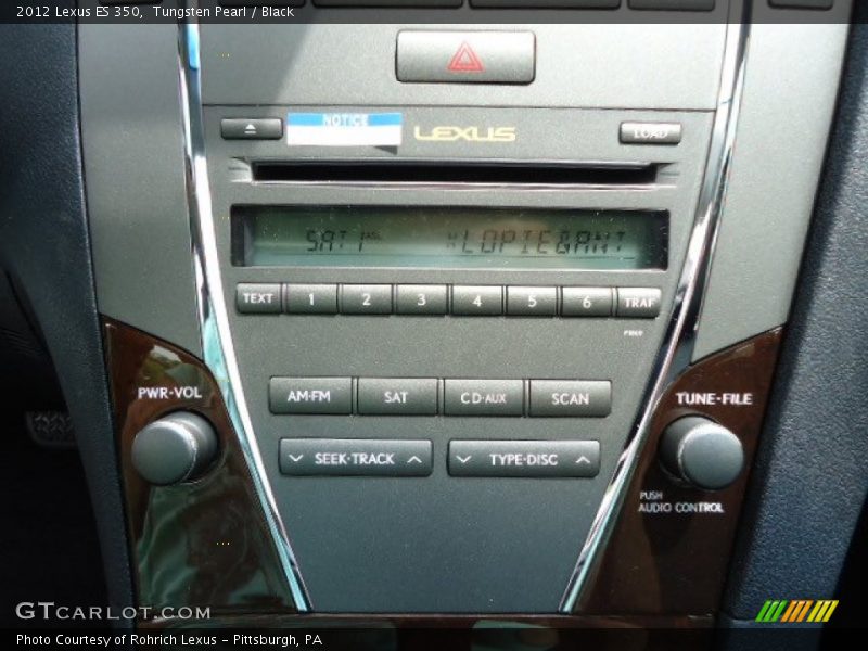 Tungsten Pearl / Black 2012 Lexus ES 350