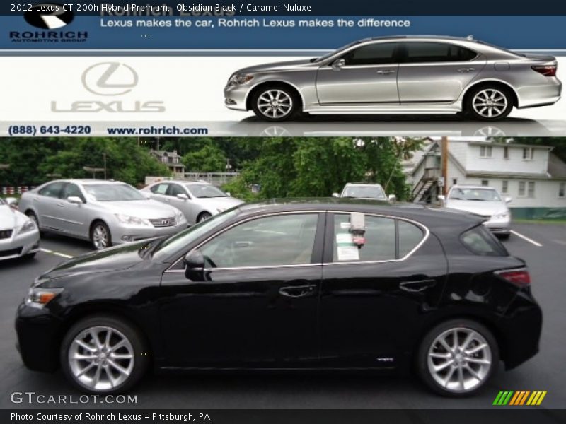 Obsidian Black / Caramel Nuluxe 2012 Lexus CT 200h Hybrid Premium