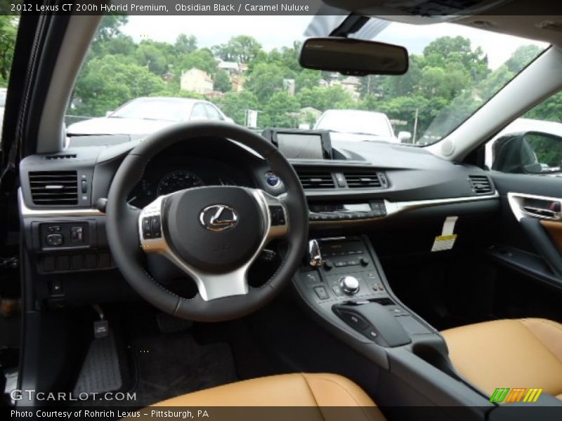 Obsidian Black / Caramel Nuluxe 2012 Lexus CT 200h Hybrid Premium