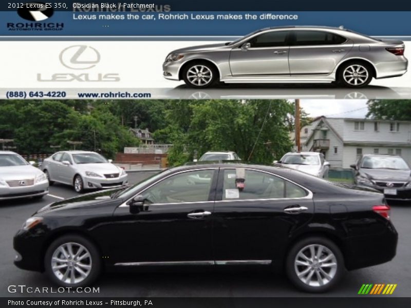 Obsidian Black / Parchment 2012 Lexus ES 350