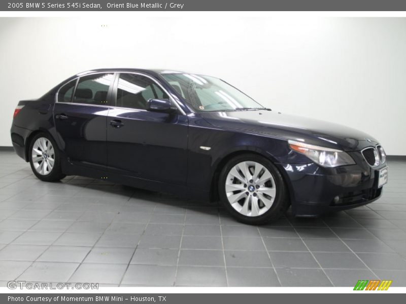 Orient Blue Metallic / Grey 2005 BMW 5 Series 545i Sedan