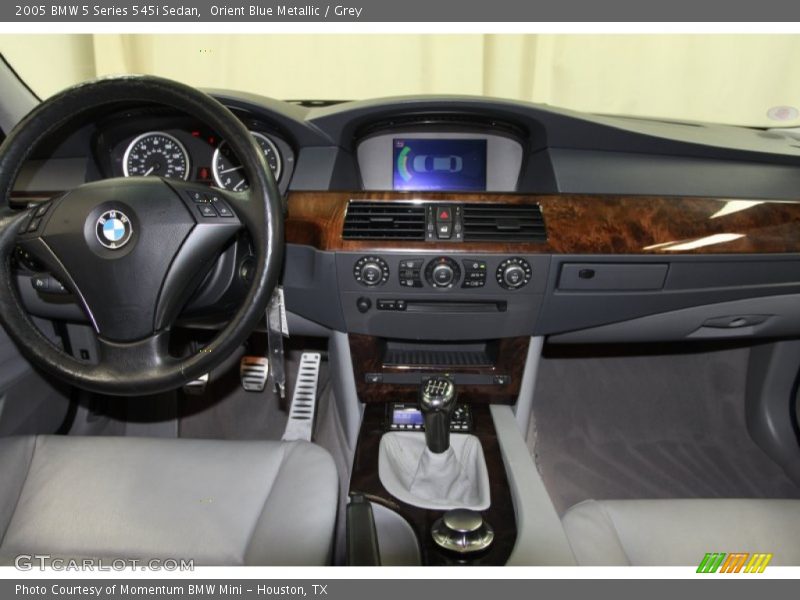 Orient Blue Metallic / Grey 2005 BMW 5 Series 545i Sedan