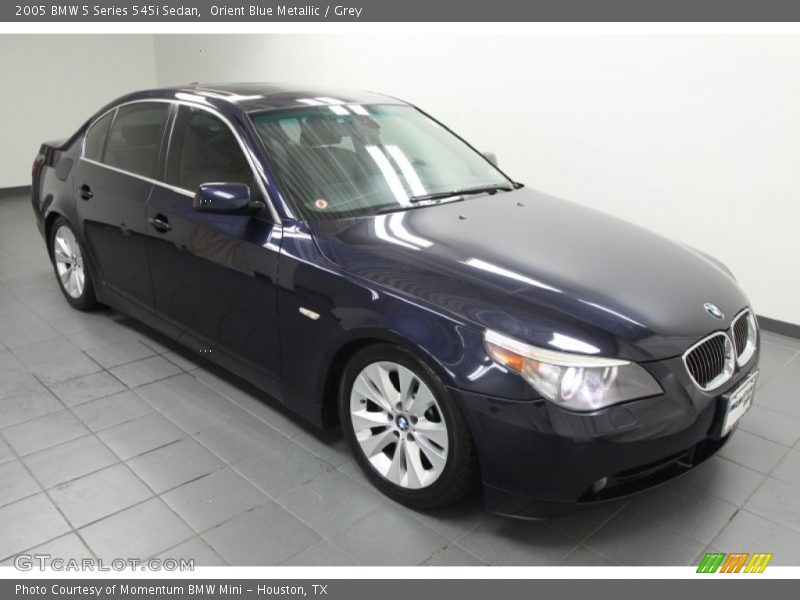 Orient Blue Metallic / Grey 2005 BMW 5 Series 545i Sedan