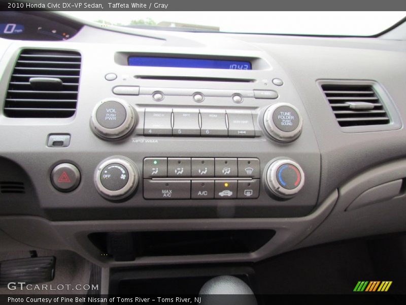 Taffeta White / Gray 2010 Honda Civic DX-VP Sedan